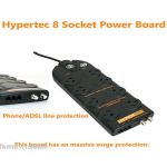 Hypertec 8 Socket Power Board with Surge Protection PB80BK