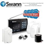 The Swann Home Wireless alarm system is an easy to install security protection package. Kit contains Touchpad, Alarm PIR sensors x 2, Window Door Sensors x 2, Intrusion Siren, remotes x 2 & Deterrent Stickers x 8.
