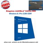 Windows 8.1Pro 32Bit OEM (Full Version) INCLUDES 120GB SSD
