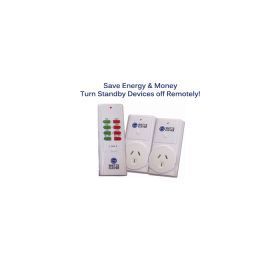 Save Energy 2 sockets and remote control unit-save power
